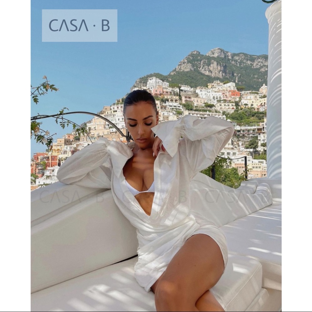CASA B RESORT | Natasha Wrap-Front Shirt Dress Coverup